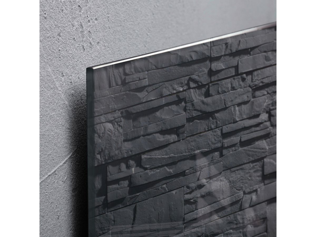 SIGEL Magnettafel Glas GL169 Design Schiefer 480x480x15mm (4004360867132)