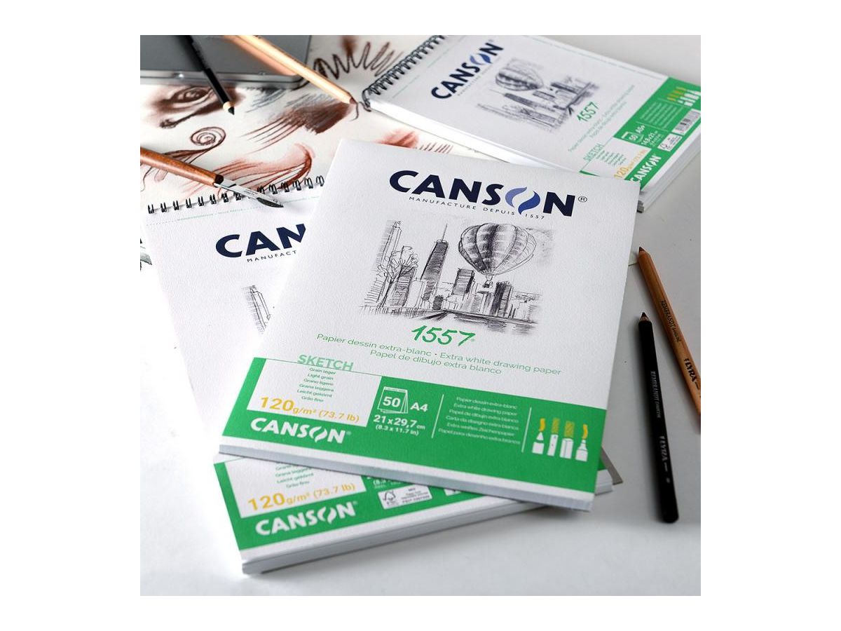 CANSON Cahier d'esquisses 1557 A3 204127409 50 flls., 120g (3148951274099)