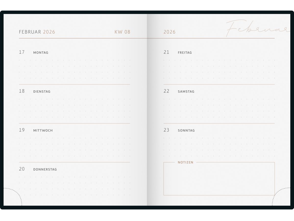 RIDOIDE Agenda poche Design Line 2026 7013603026.26 1S/2P Night AL 12x16cm (4003273789296)