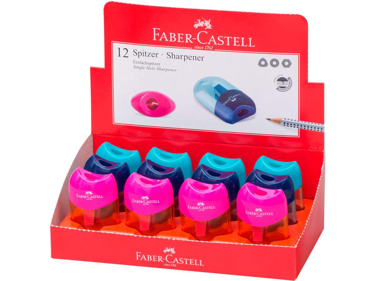 FABER-CASTELL Taille-crayon Trend 183515 3 couleurs ass. (6933256640741)