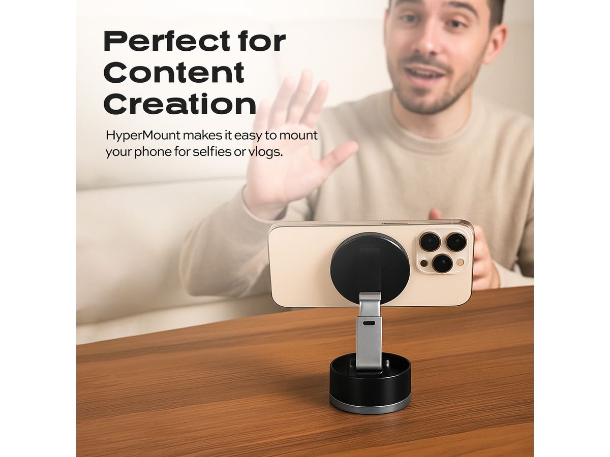 STATIK Magnetic Phone Mount PUP-0660 HyperMount 5 Vacuum (0810024057825)