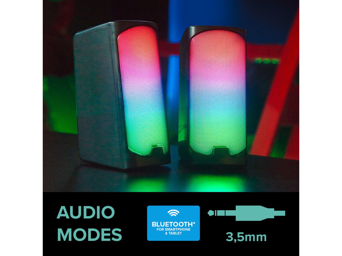 SPEEDLINK TONOS Gaming Speaker SL-810009-BK RGB, Stereo, Black (4027301935127)