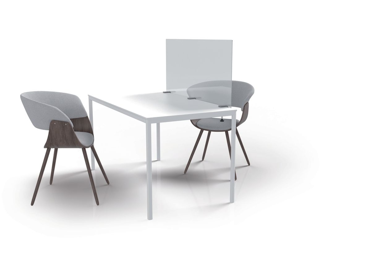 MAGNETOPLAN Hygienewand 1200x600mm 11029120 Acrylglas, mit Klemmhalter (4013695063836)