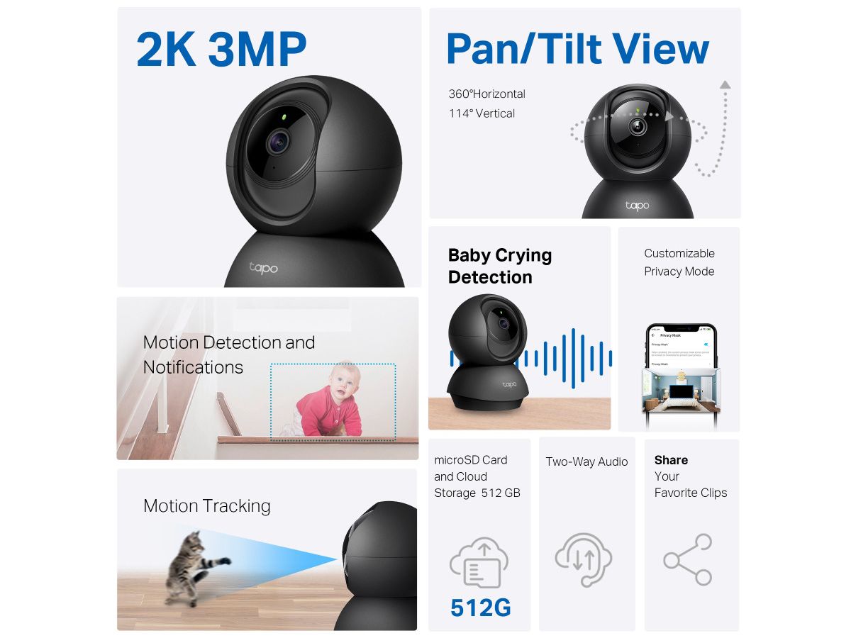 TP-LINK Pan/Tilt Wi-Fi Camera Tapo C211 (4895252502060)