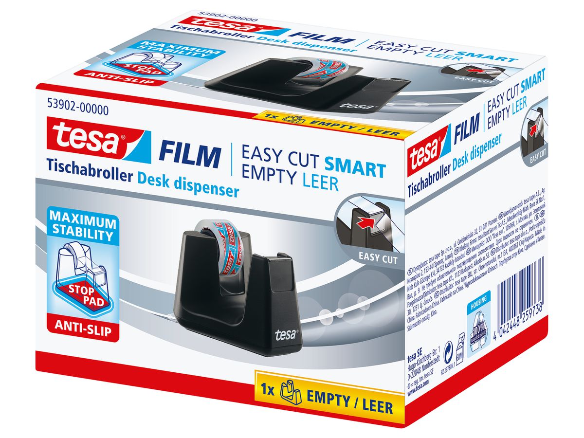 TESA Tischabroller Smart 539020000 schwarz (4042448259738)