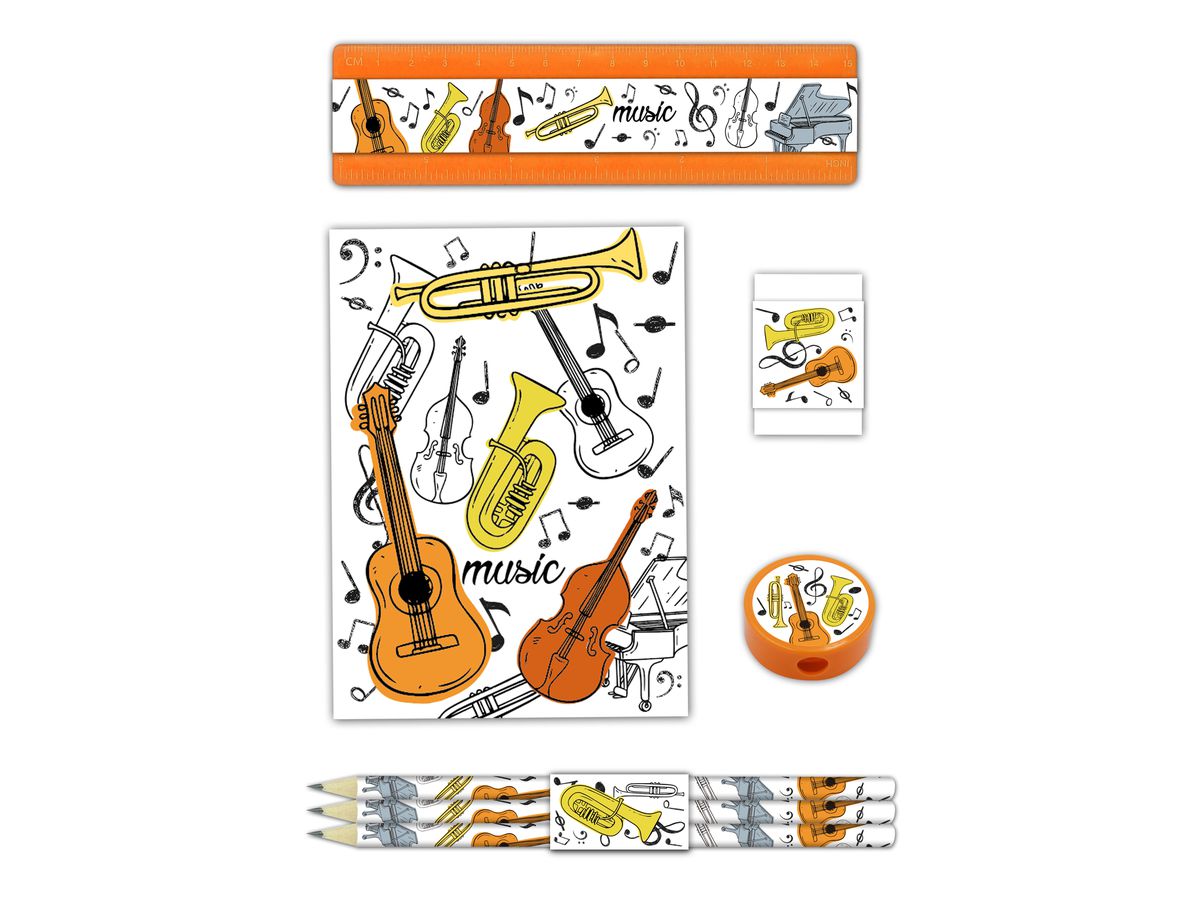 ROOST Schlamper-Etui 404561 Musik, 7-teilig (7613058035479)