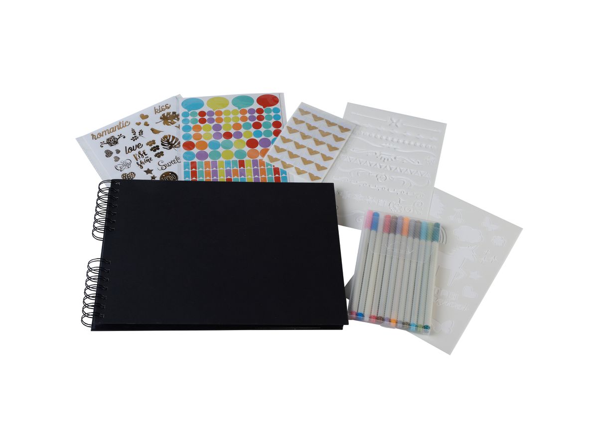 EXACOMPTA Kit Scrapbooking 32x22cm 16801E noir 70 pages (3130630168010)