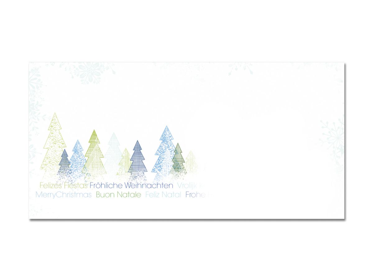 SIGEL Weihnachts-Umschlag Trees DU090 DIN lang (110x220 mm) 25 Stück (4004360835278)