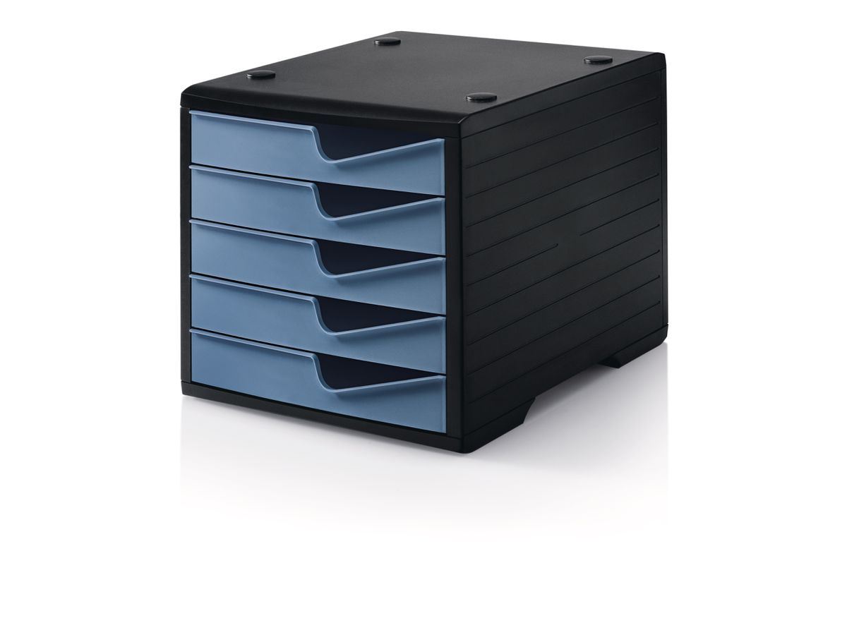 STYRO Styroswingbox 275-8430.369 sz/taubenblau 5 Schubladen (7612176079310)