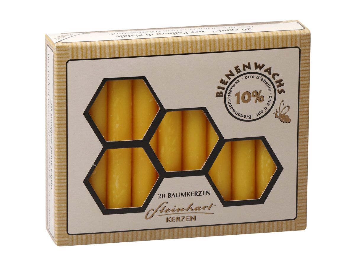 STEINHART Baumkerzen 95x13mm 02666-21 Bienenwachs 20 Stück (4008542026669)
