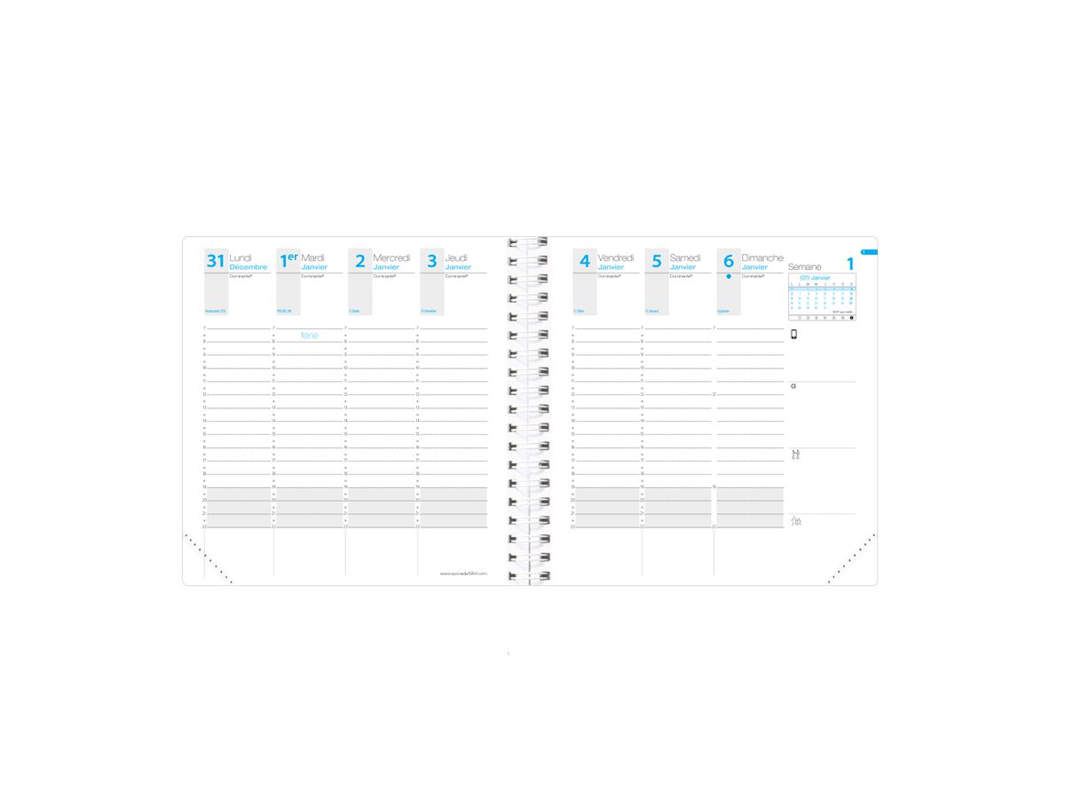 QUO-VADIS Agenda Time&Life medi. 2026 540066Q 1S/2P recharge FR 16x16cm (3371010333844)