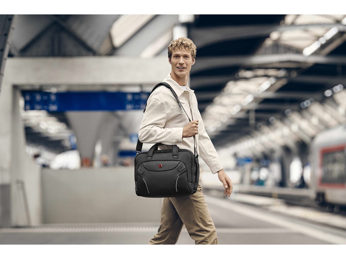 WENGER Laptop Briefcase 14 - 16inch 653497 Cosmic Brief Black (7611160287878)