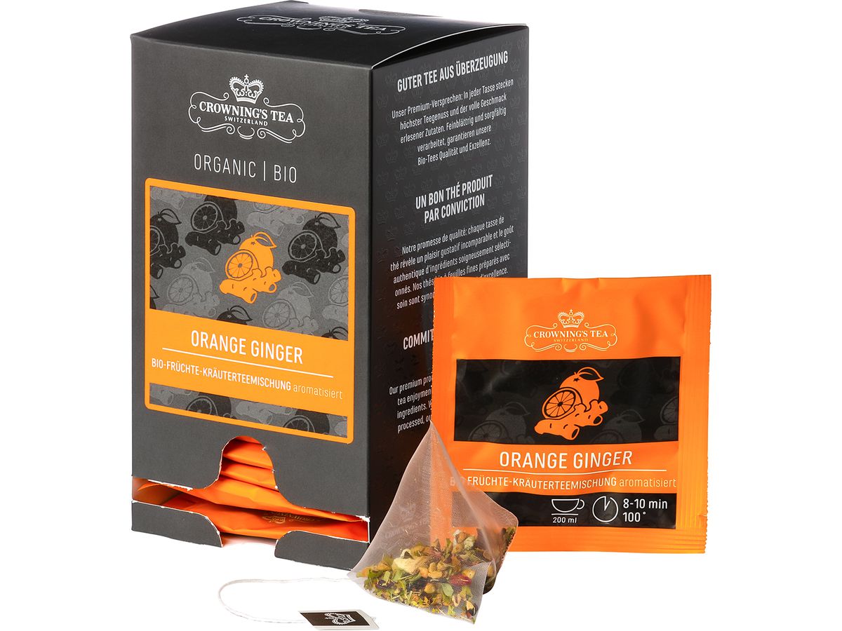 CROWNING'S Bio Orange Ginger 105550 Pyramide 2.5g, 15 Stk. (7611259270231)