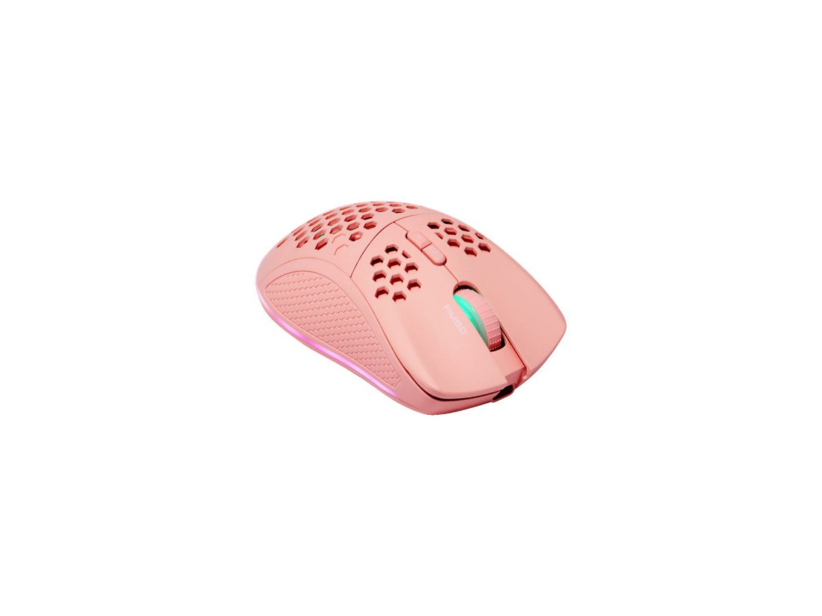 DELTACO Lightweight Gaming Mouse,RGB GAM-120-P Wireless, Pink, PM80 (7333048057235)
