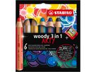 STABILO Crayon coul. Woody 3 in 1 880/6-1-20 ARTY 6 pcs. (4006381547123)