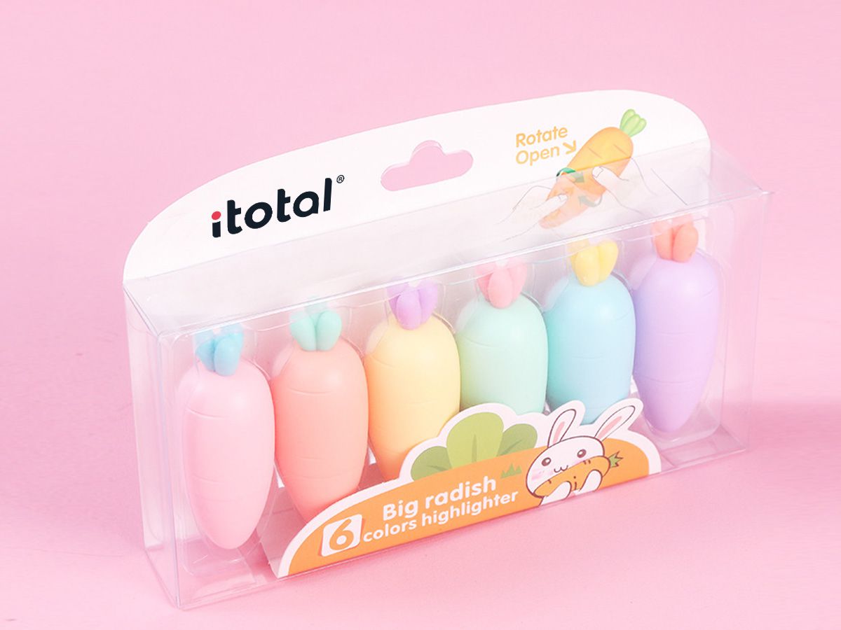 I-TOTAL Textmarker mini XL2306A Karotte 6 Farben (8059037073077)