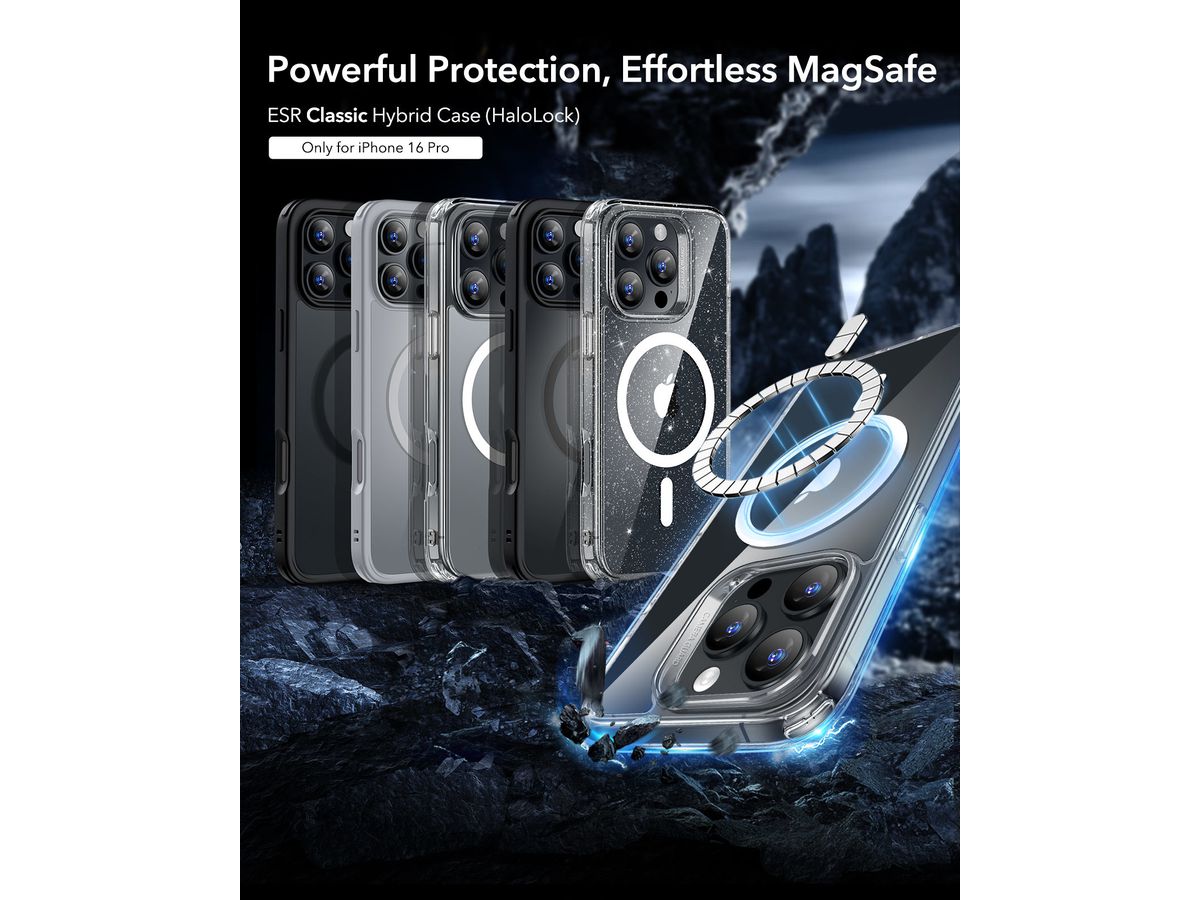 ESR Classic Hybrid Case MagSafe 1A76903 iPhone 16 Pro ClearBlack (4894240220665)