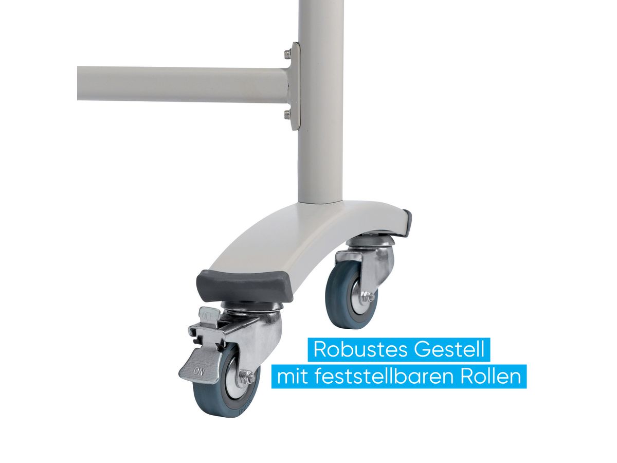 FRANKEN Stativdrehtafel 200x100cm ST203 grau emailliert (4016946190275)