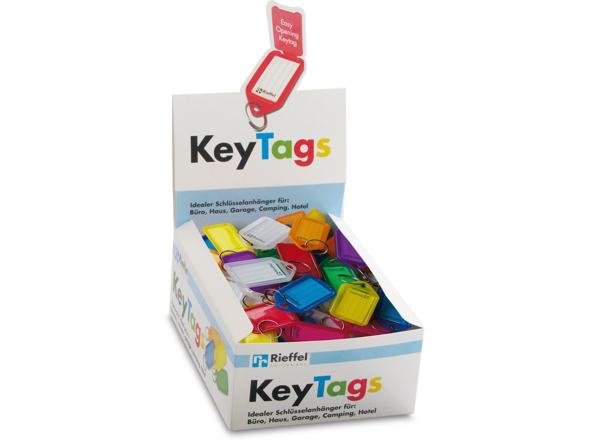 RIEFFEL SWITZERLAND Targa chiave display KT 1000 STV ass. 38x22mm 100 pezzi (7630010411362)