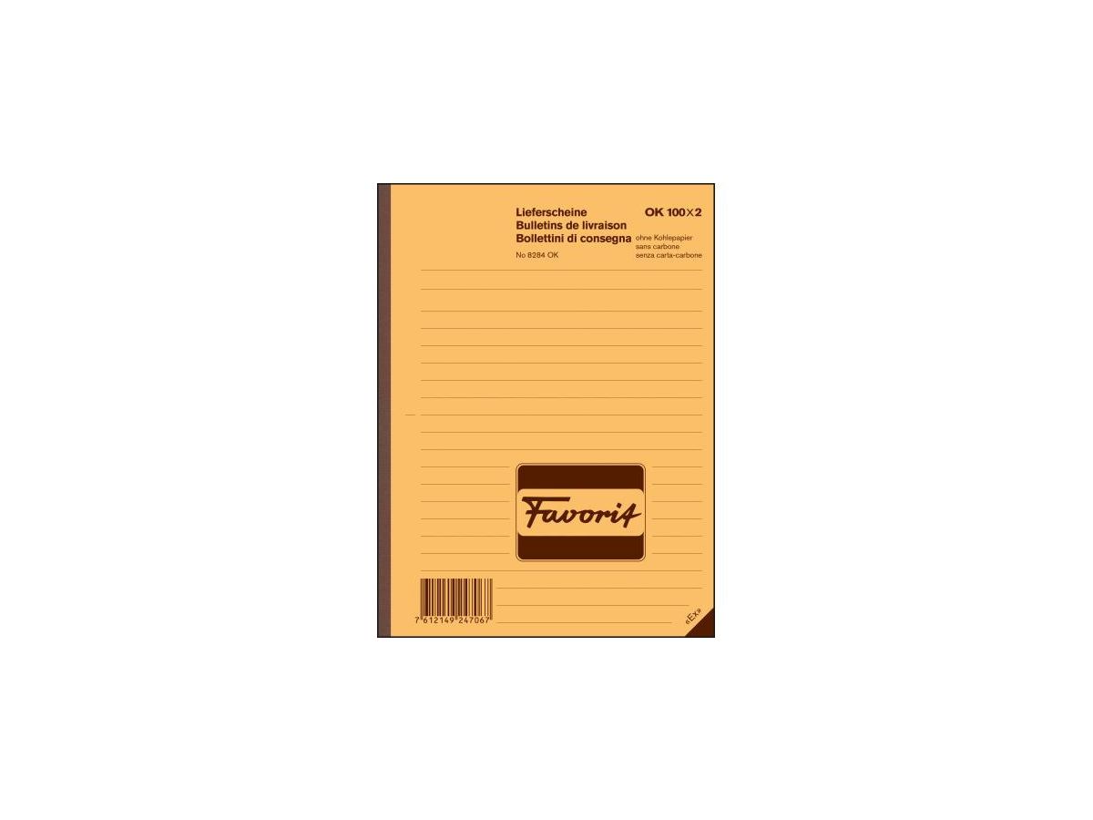 FAVORIT Consegna A6 8284 OK rosso/bianco,D/F/I,copiativa (7612149247067)