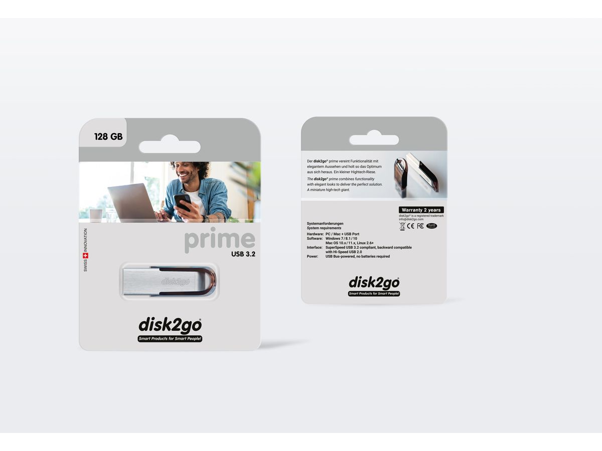 DISK2GO USB-Stick prime 128GB 30006704 USB 3.0 (7640111167211)