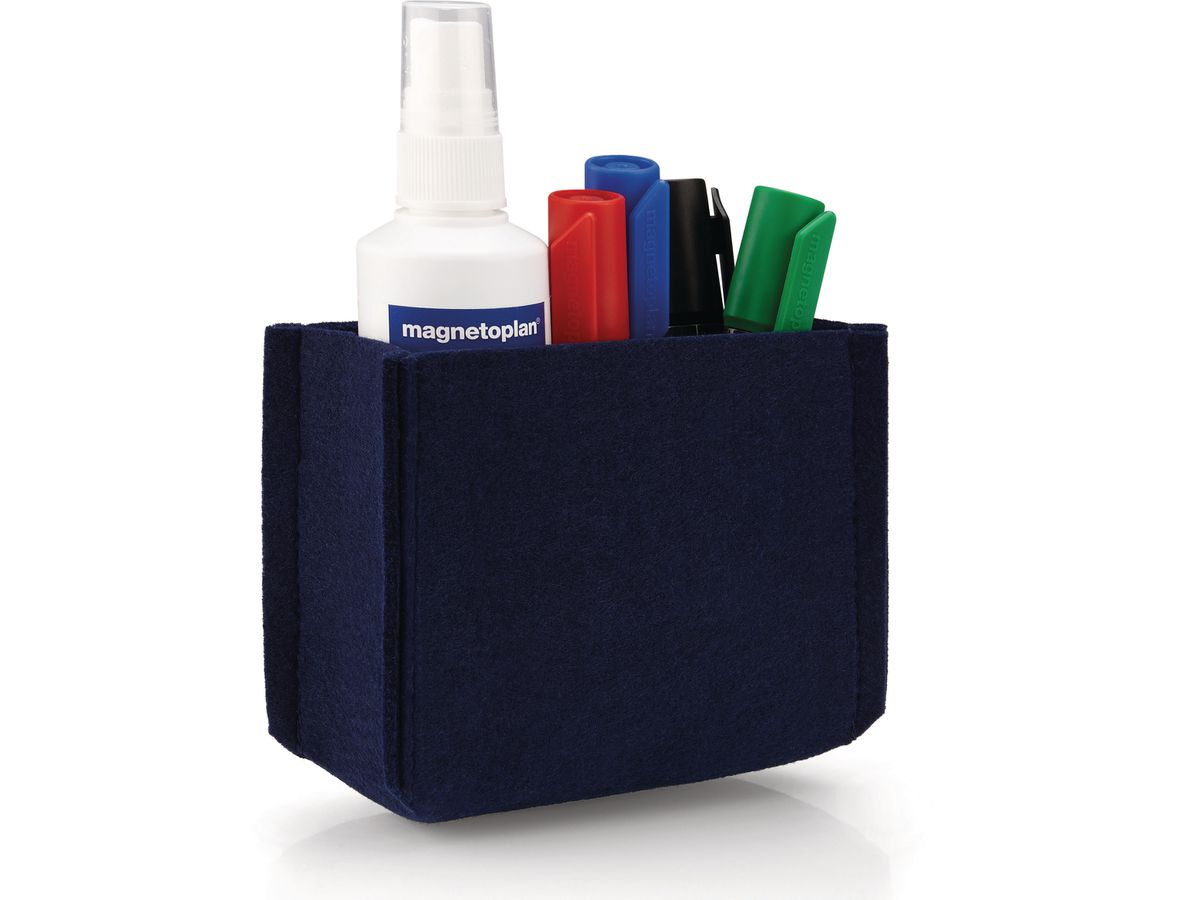 MAGNETOPLAN Stiftehalter magnetoTray M 1227714 blau, Filz recyceled (4013695062839)