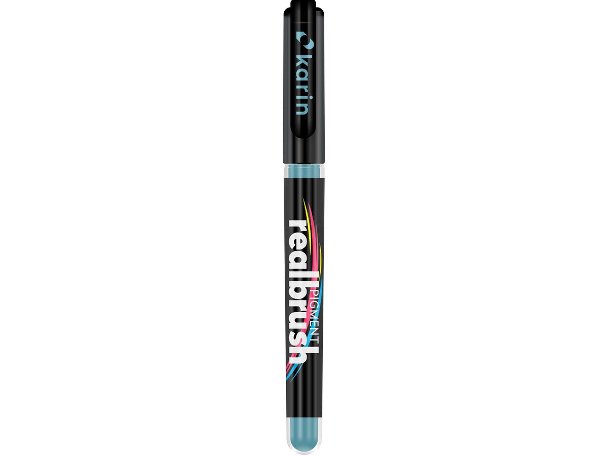KARIN Real Brush Pen 0.4mm 33Z630 Pigment, cool aqua (5904446032456)