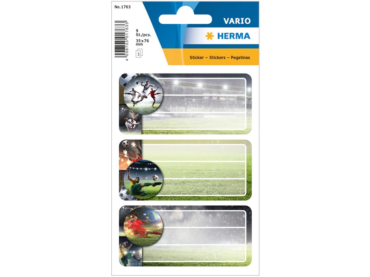 HERMA Schuletiketten 1763 Fussball (4008705017633)