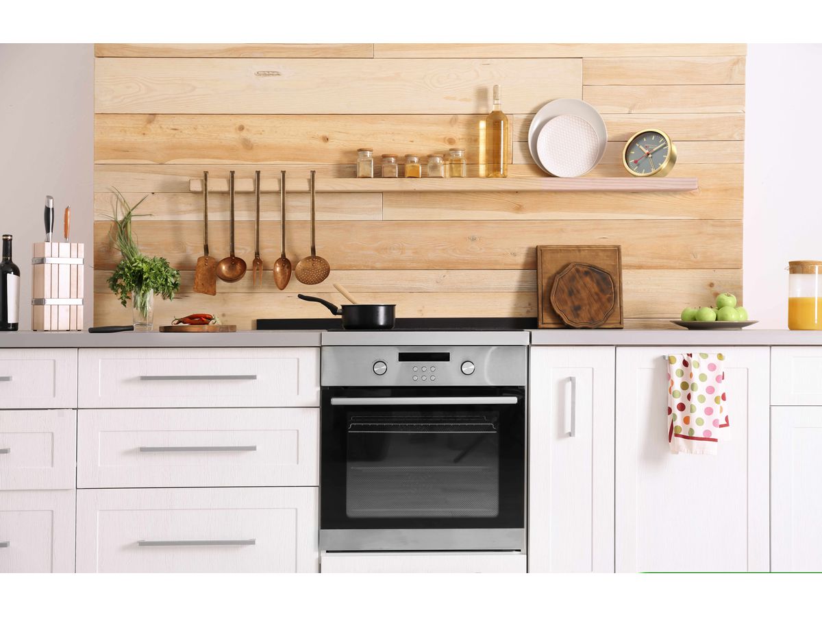 MONDAINE Orologio parete e tavolo 125mm A997.86SBG.1 grigio/oro, sveglia (7611382631527)