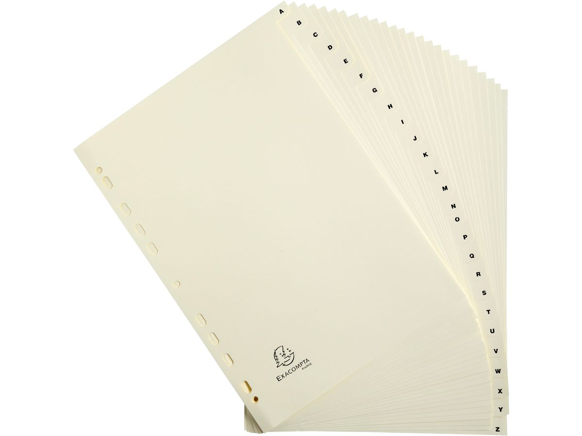 EXACOMPTA Répertoires carton A4 1126E ivoire A-Z 26 pièces (3130630011262)