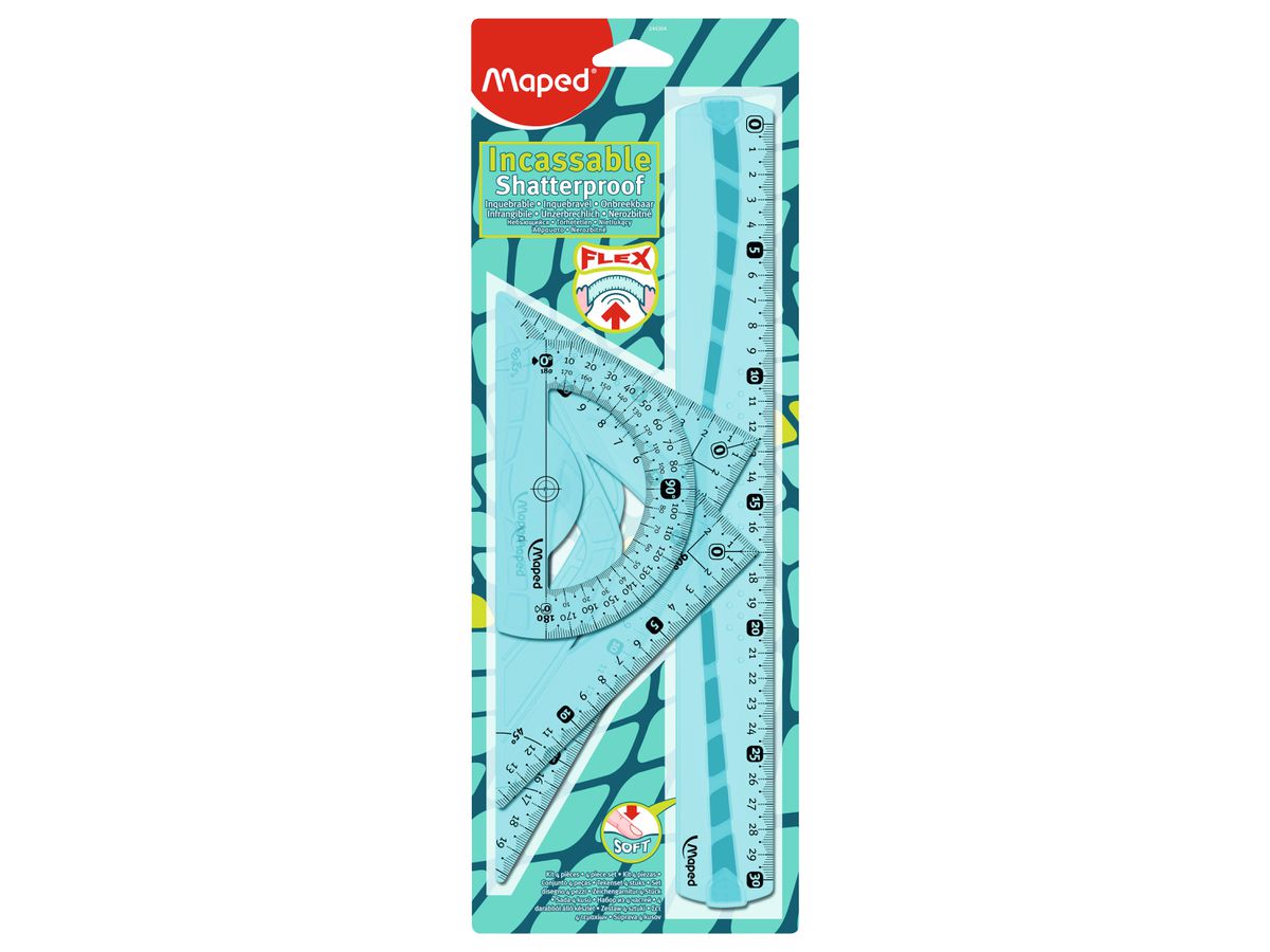 MAPED Lineal Set ass. 380116/2443045 Maped Flex 4tlg. (3154142443045)