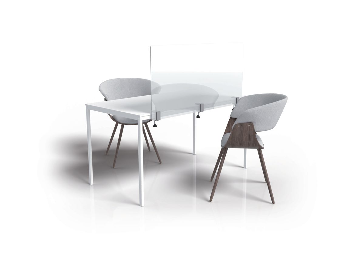 MAGNETOPLAN Hygienewand 1000x600mm 11029100 Acrylglas, mit Klemmhalter (4013695063874)