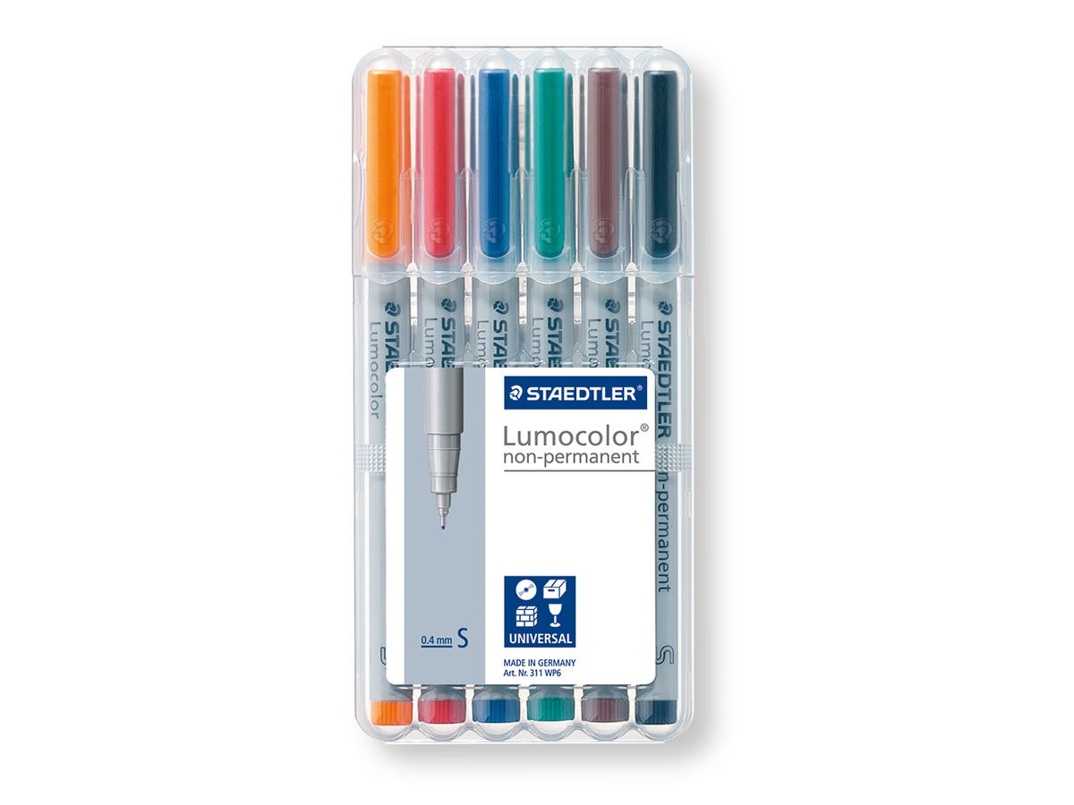 STAEDTLER Lumocolor non-perm. S 311-WP6 6 Farben ass. (4007817307779)