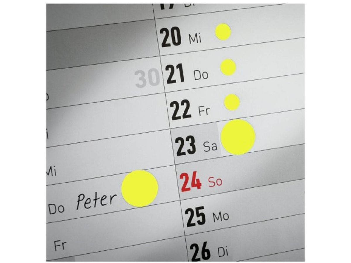 AVERY ZWECKFORM Markierungspunkte 12mm 3144 gelb 270 Stück (4004182031445)