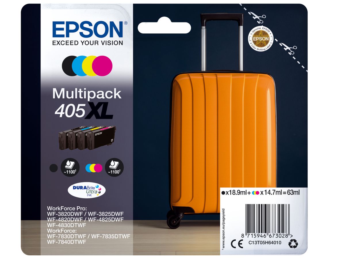 EPSON Multipack Inch. 405XL CMYBK T05H64010 WF-7830DTWF 4-color (8715946673028)