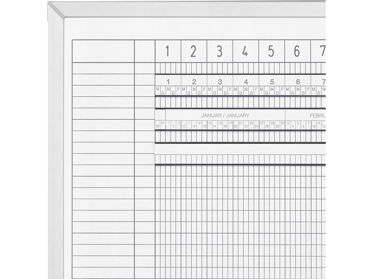 MAGNETOPLAN Planer p. Vacanze/Attività 3703455 5 giorn. 45 emp., 1500x600mm (4013695013701)