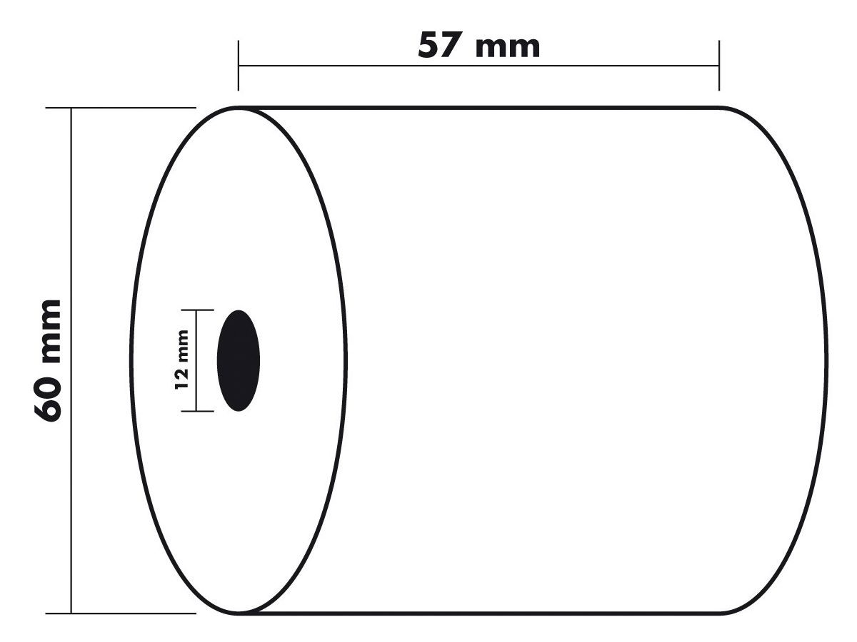 EXACOMPTA Rolle Thermopapier 10 Stk. 43347E 57x60mmx44m für Kasse (3130631433476)