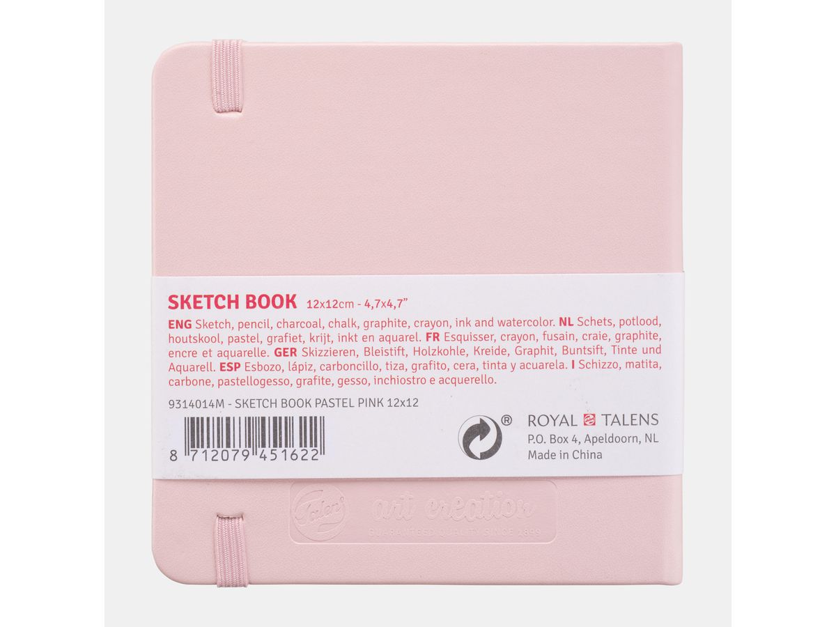 TALENS Sketchbook 12x12cm 9314014M rose pastel 80 pages (8712079451622)