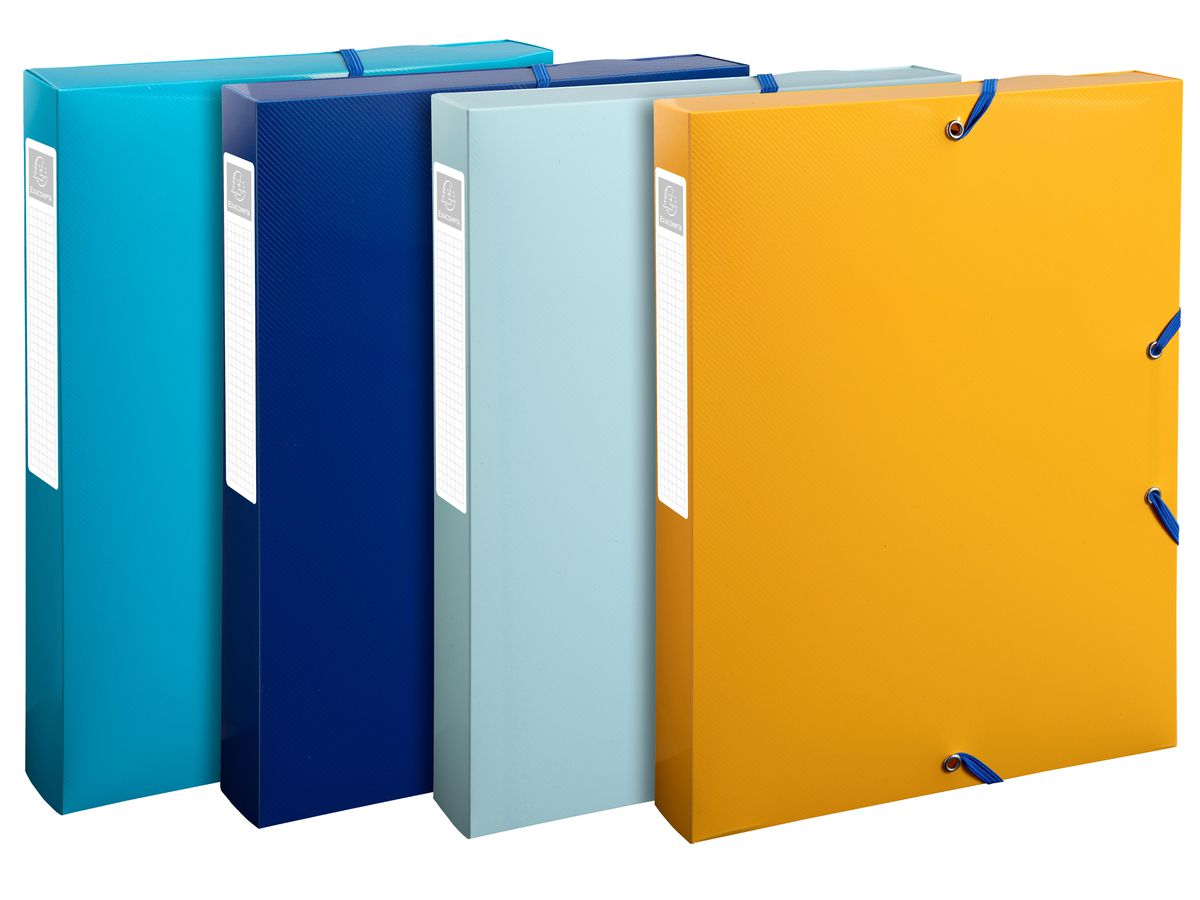 EXACOMPTA Dossier compart. elastic A4 59140E assortis PP (3130630591405)