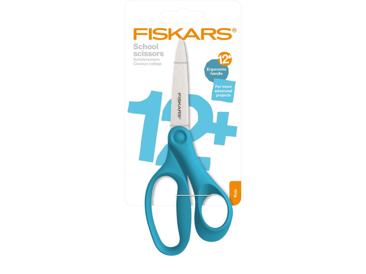 FISKARS Schulschere 18cm 1067855 türkis, Rechtshänder (6424002017370)