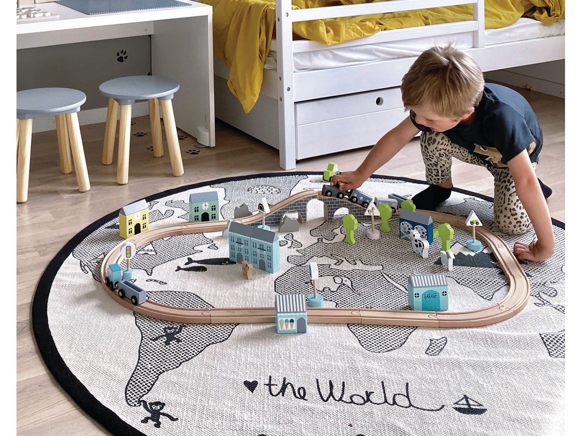 JABADABADO Car set W7141 blue (7332599071417)