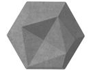 SUONO Wandelement 16x14x2cm 3116.S09.3800 TILES 3D, HEXA, grau 10 Stk. (7640439765083)