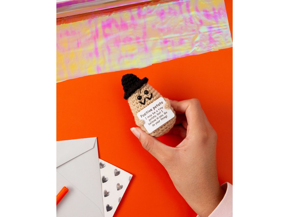 I AM CREATIVE Positive Potato mit Hut 8cm 212747 hellbeige (7611983252299)