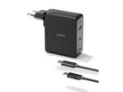 AUKEY OmniaMix II 140W GaN PD PA-B7O BK 3-Port, Wall Charger Black (0689323785780)