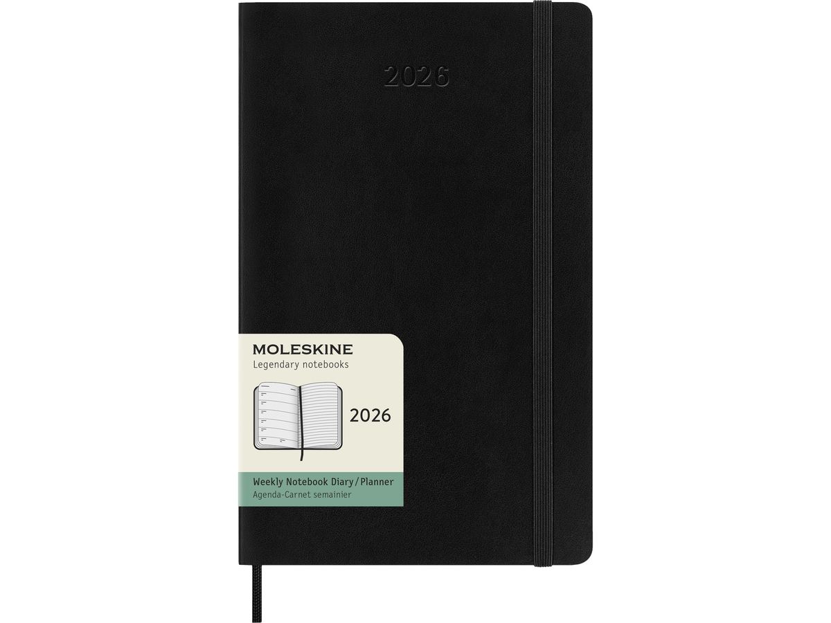 MOLESKINE Agenda Classic Large 2026 DSB12WN3Y26 1W/1S schwarz SC 13x21cm (8056999274726)