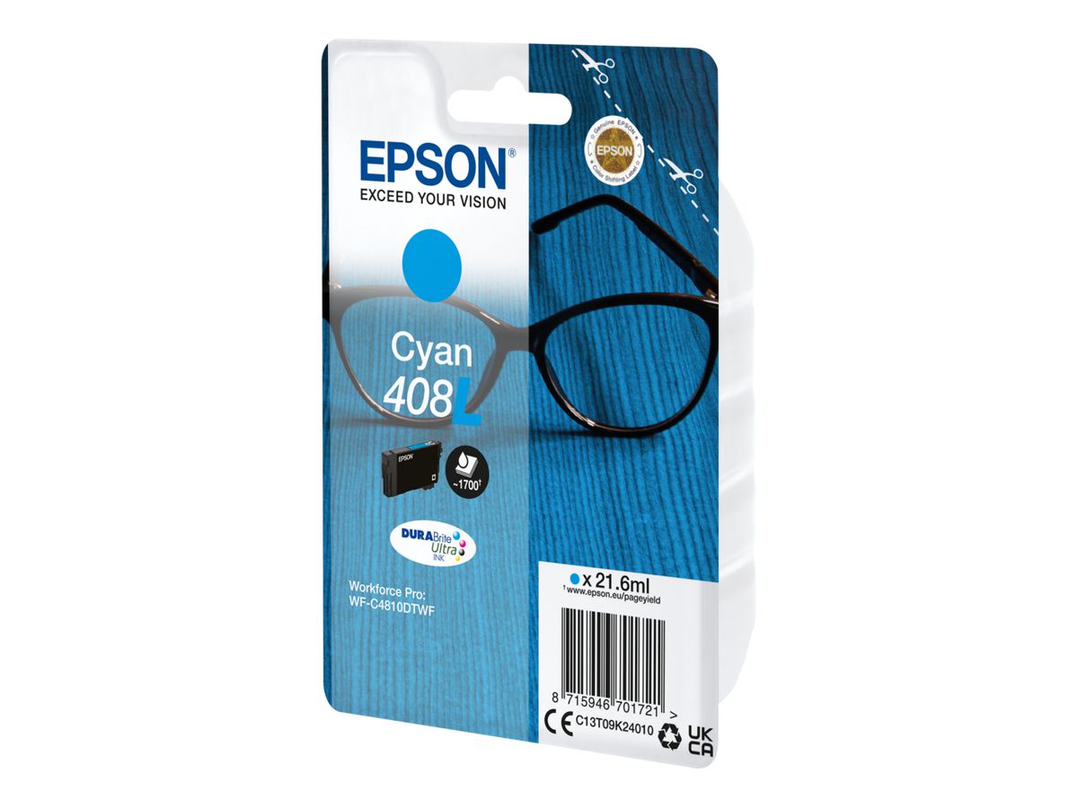 EPSON Tintenpatrone 408L cyan T09K24010 WF-C4810DTWF 1700 Seiten (8715946701721)