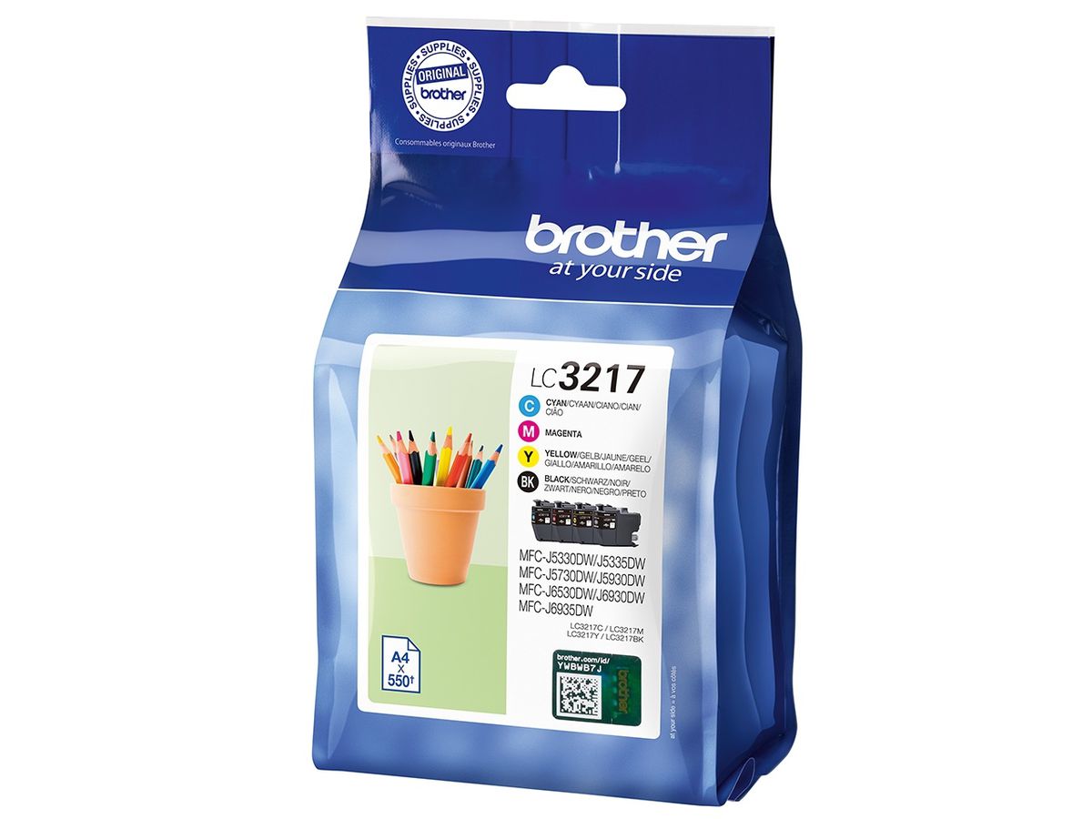 BROTHER Valuepack inchiostro CMYBK LC-3217VAL MFC-J6530DW 550 pagine (4977766779142)