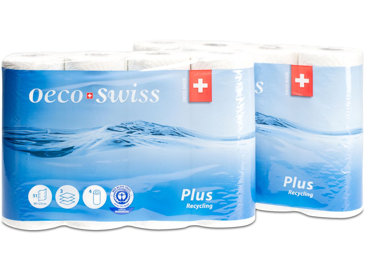 OECO SWISS Haushaltspapier Plus 3388517 4 Rollen (7610378385178)