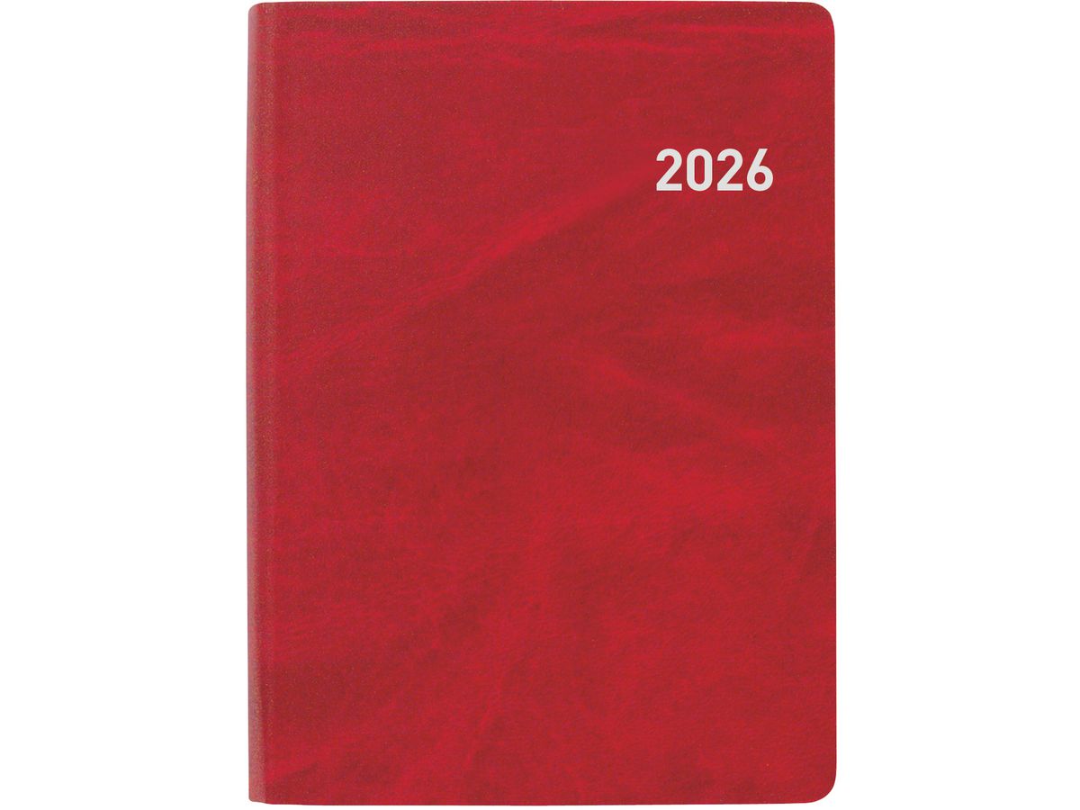 BIELLA Taschenagenda Memento 2026 825401450026U 1W/2S rot ML 10.1x14.2cm (7611365525645)