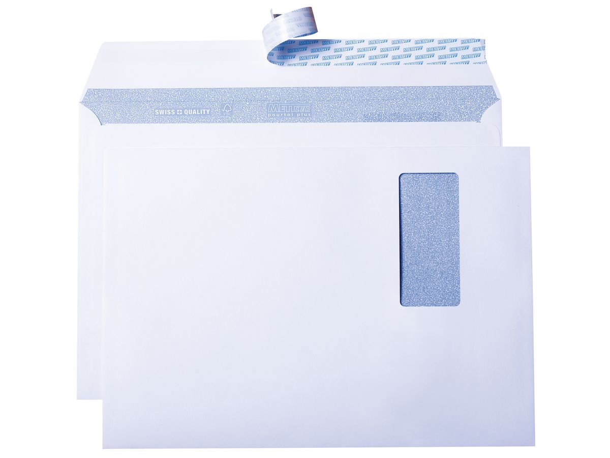 METTLER Buste finestra sinistra C4 9065 120g bianco, colla 250 pez. (7640126060361)